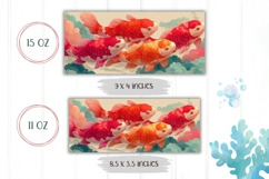 Koi Fish Mug Wrap, Sea Mug Design, Sea Coffee Mug Template Product Image 2