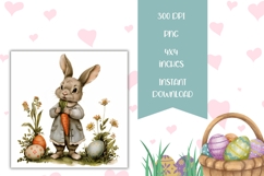 Vintage Easter Bunny Coaster Designs, Vintage Bunny PNG Product Image 2