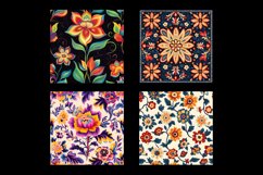Ethnic Flower Digital Paper Patterns Product Image 2