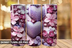 3D Valentine's Day Tumbler Design | Sublimation Wrap 20 Oz Product Image 1