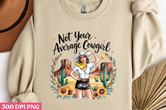 Not your average cowgirl PNG, Sassy Pinup Girl Sublimation Product Image 3