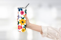 Floral Pattern Tumbler Wrap Sublimation Design Product Image 2