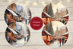 Christmas Car Coaster, Christmas Fair Car Coaster Design Product Image 2