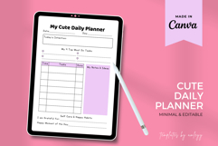 Cute Daily Planner Canva Template Pastel Aesthetic Product Image 2