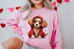 Cute Valentine Dog Clipart, Valentines Day Dog Clipart Product Image 2