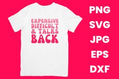 Pink Funny Expensive Difficult and Talks Back Humor SVG Product Image 2