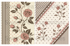 Flowers, Pink, Paper, Shabby Chic, Papers, Junk Journal Product Image 2