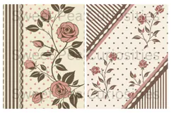 Flowers, Pink, Paper, Shabby Chic, Papers, Junk Journal Product Image 2
