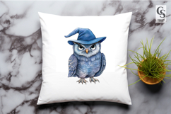 Cute Wizard Owl Illustration Clipart Sublimation PNG Product Image 3
