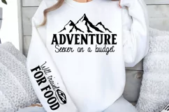 Adventure seeker on a budget Sleeve SVG PNG Product Image 2