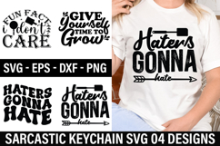Sarcastic Keychain SVG Design - Give Yourself Time to Grow Product Image 1