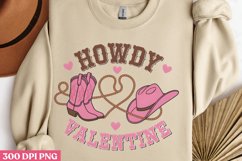Howdy Valentine PNG, Western Valentine Sublimation PNG Product Image 1