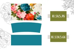 Dark Blue Tumbler Design, Vintage Flowers 40 Oz Tumbler Product Image 2