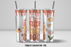 3D Best Mom Ever inflated 20 oz Tumbler Wrap Sublimation. Product Image 3