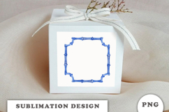 Watercolor Blue Bamboo Frame PNG Product Image 2