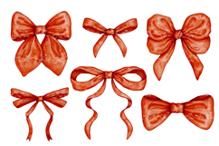 A set of red holiday bows. Product Image 1