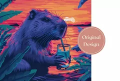 Capybara Tumbler Wrap, Funny Animals Tumbler Sublimation Product Image 2