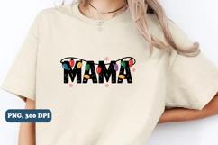 Mama Christmas Lights png, Christmas Png, PNG Sublimation Product Image 3