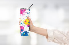 Colorful abstract splashes tumbler wrap sublimation design Product Image 2