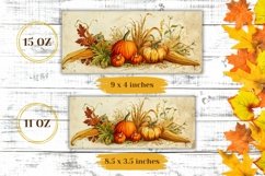 Vintage Pumpkins Mug Wrap Design, Fall Mug Sublimation Product Image 2