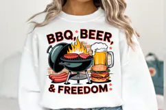 BBQ Beer & Freedom svg | Svg Files for Cricut | Shirt Svg Product Image 1