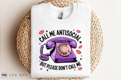 Antisocial Telephone Graphic Design Sublimation Png Product Image 2