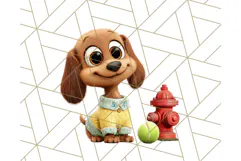 Pet Shop Clipart, Cute Big Eyed Animals, Kawaii Pets PNG Product Image 2