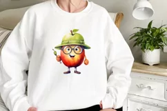 Cartoon Fruits Watercolor Sublimation Clipart Product Image 2