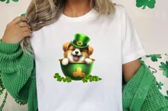 St Patricks Day Dog with Gold Coin Clipart, St Patricks Day Product Image 3