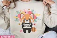 Mom of the year PNG, Cute Animals Mothers Day Clipart PNG Product Image 1