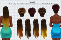 African American Hairstyles clipart PNG digital download Product Image 8