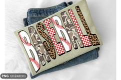 Baseball Mom PNG | Baseball Mama Camo Leopard PNG Product Image 1