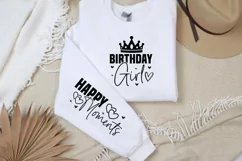 Birthday girl happy moments Sleeve SVG Product Image 2