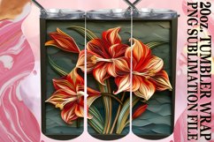 3D Flower Tumbler Wrap - Spring Design for Sublimation Product Image 1