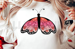 butterfly, hearts, stars, love, pink, orange, black, vector, illustration, cute, digital art, whimsical, romantic, pattern, wings, insect, valentines day, design element, graphic, clip art, drawing, stylized, gradient, cartoon, isolated, spring, summer, n