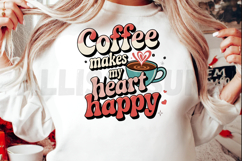 Coffee Makes My Heart Happy, Coffee Themed PNG Product Image 2