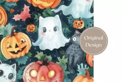 Halloween Pumpkins Tumbler Wrap, Cartoon Halloween Tumbler Product Image 2