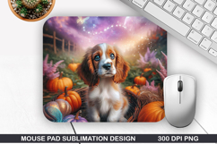 Halloween Dog Mouse Pad Sublimation, Halloween Mouse Pad PNG Product Image 1