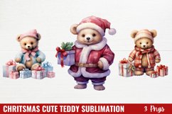Christmas Cute Teddy Sublimation clipart Product Image 1