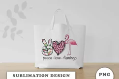 Peace Love Flamingo sublimation designs downloads Product Image 2