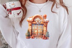 Christmas Santa House Clipart, Christmas PNG Product Image 2