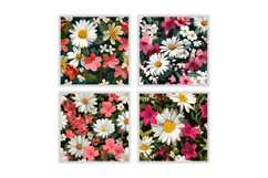 Daisy Flower &amp; Azalea Flower Digital Paper Product Image 2