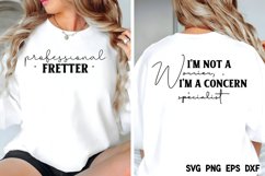 I&#039;m not a worrier, I&#039;m a concern specialist SVG Product Image 2