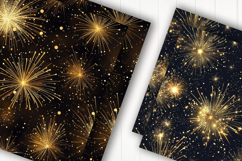 Luxury Golden Fireworks Digital Paper Product Image 2