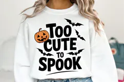 Too Cute to Spook Svg | Halloween Svg | Svg Cut Files Product Image 1