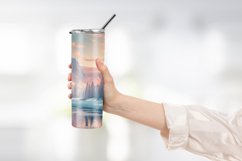 Beautiful Lakeside Landscape Tumbler Wrap Design Product Image 2