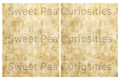 Grunge, Sepia, Numbers, Papers, Junk Journal Product Image 2