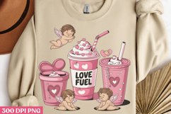 Love fuel PNG, Coffee Valentines day Sublimation PNG Product Image 2