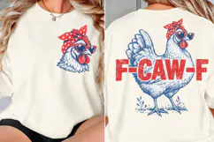 Funny Chicken Front Back PNG, Sassy Hen Front Back Shirt Des Product Image 2