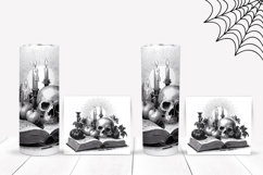Pumpkins Halloween Tumbler, Halloween Skull Tumbler Design Product Image 2